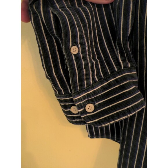 Vtg Northwest Territory Big Man Corduroy Shirt Men's 2XL Green Striped Outdoor - Picture 3 of 12